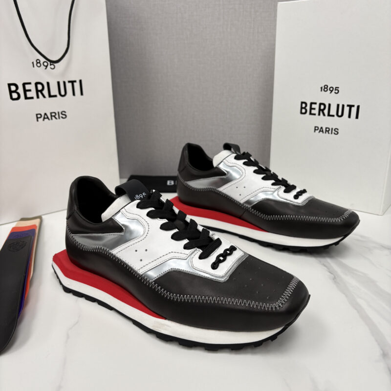 BERLUTI Fly Sneaker 皮革几何厚底运动鞋