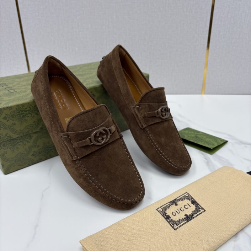 GUCCI 饰马衔扣男士驾车鞋