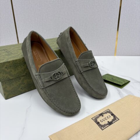 GUCCI 饰马衔扣男士驾车鞋