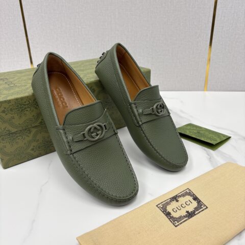 GUCCI 饰马衔扣男士驾车鞋