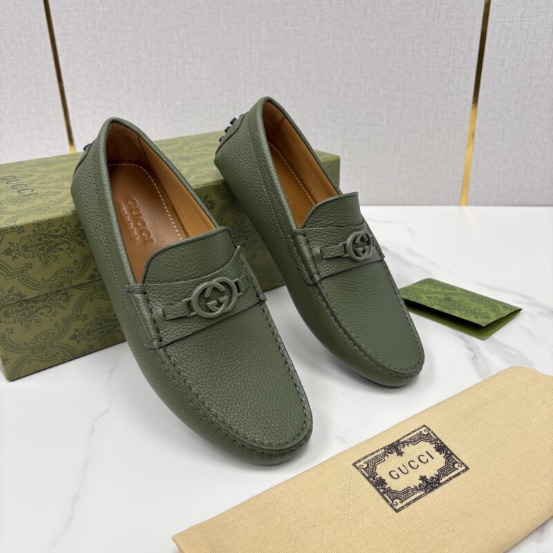 GUCCI 饰马衔扣男士驾车鞋