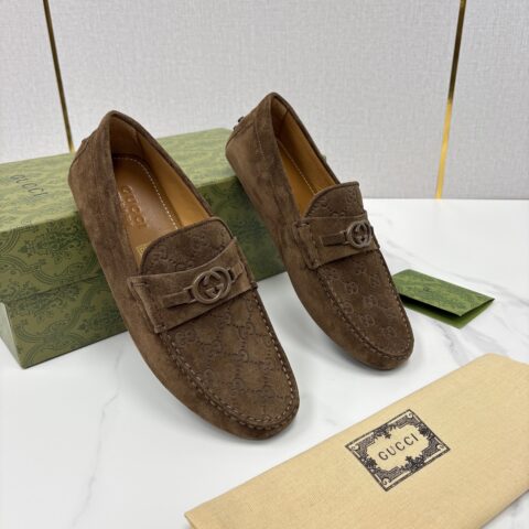 GUCCI 饰马衔扣男士驾车鞋