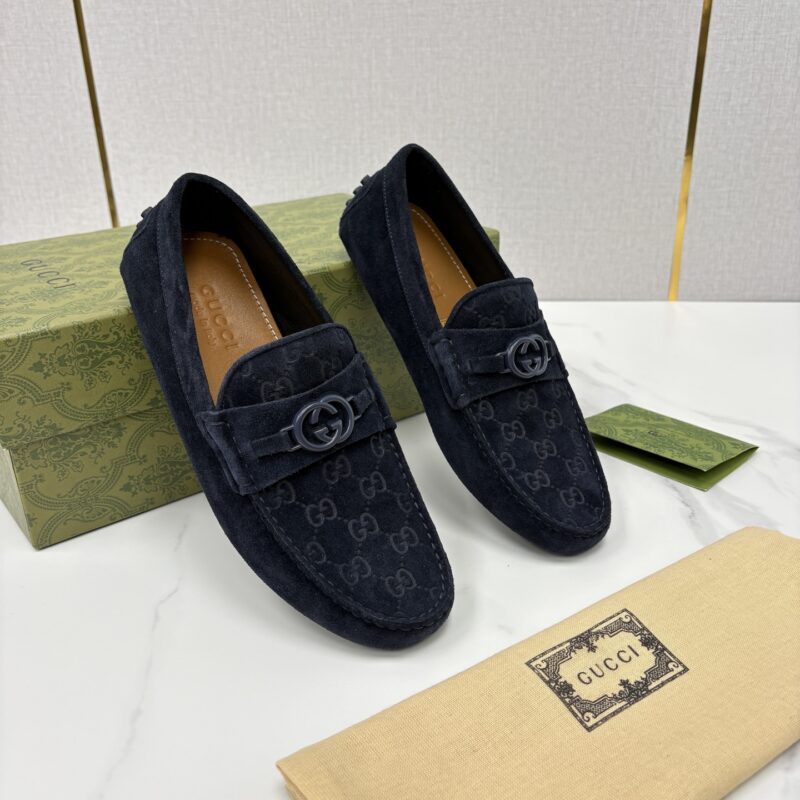 GUCCI 饰马衔扣男士驾车鞋
