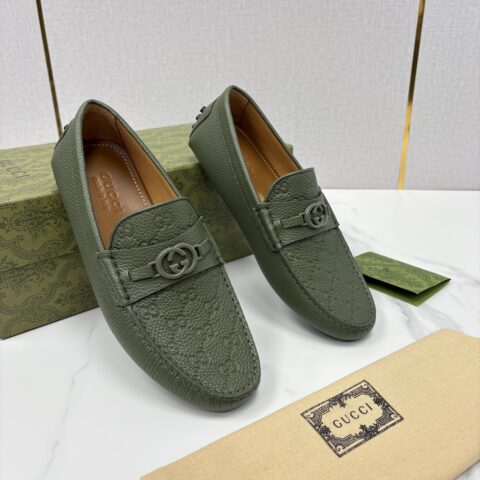 GUCCI 饰马衔扣男士驾车鞋