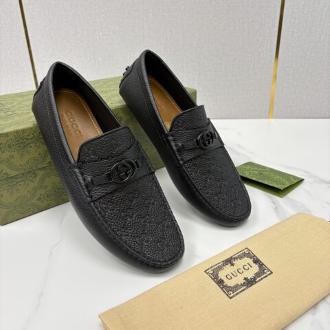 GUCCI 饰马衔扣男士驾车鞋
