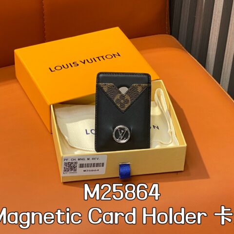 【原单精品】M25864老花黑色 磁吸手机卡夹 Magnetic Card Holder 卡夹