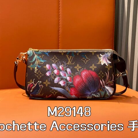 【原单精品】M29148老花 花卉麻将包 Pochette Accessories 手袋