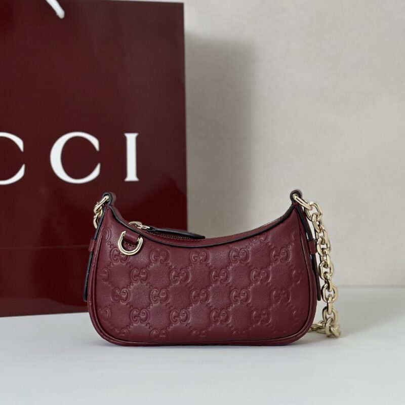 GUCCI 专柜品质，顶级原单货，实物实拍！款号847091酒红压字