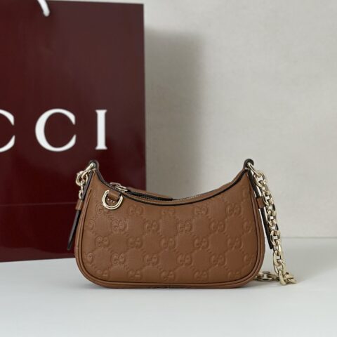 GUCCI 专柜品质，顶级原单货，实物实拍！款号847091棕色压字