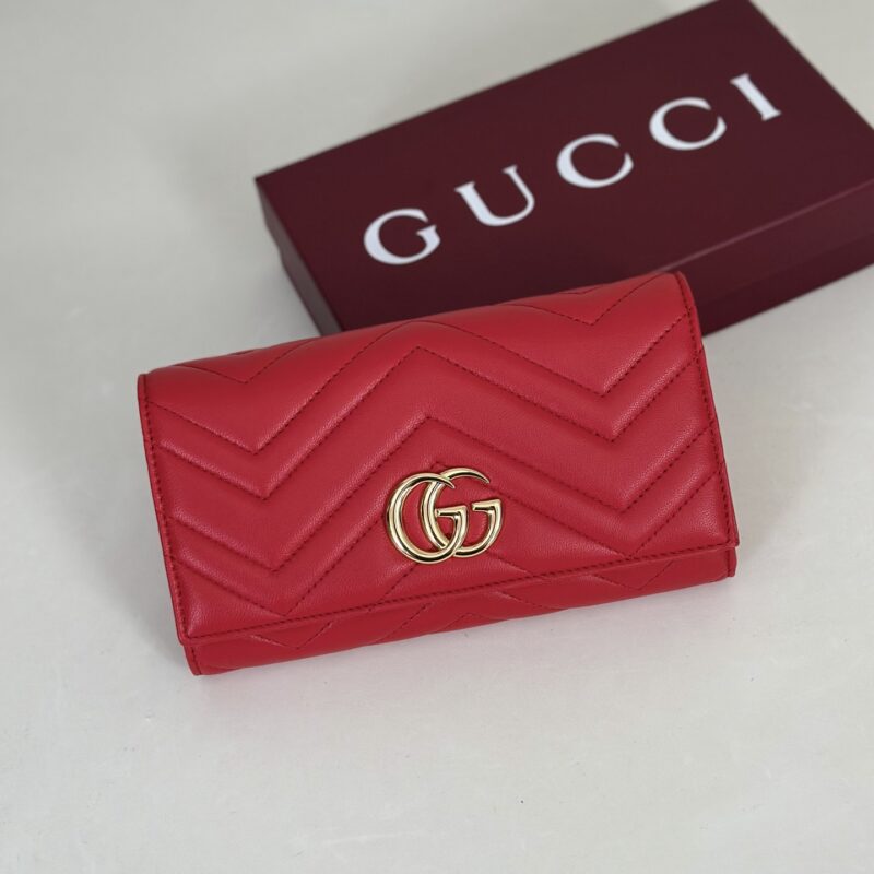 GUCCI 专柜品质，顶级原单货，实物实拍！443436亮红羊皮