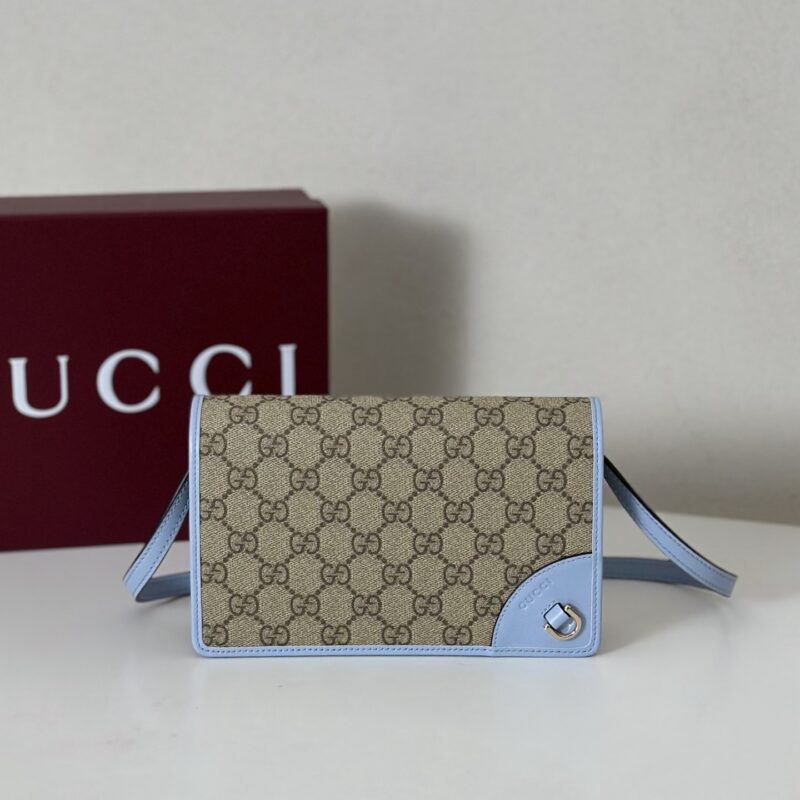 GUCCI 专柜品质，顶级原单货，实物实拍！款号820688啡胶/浅蓝