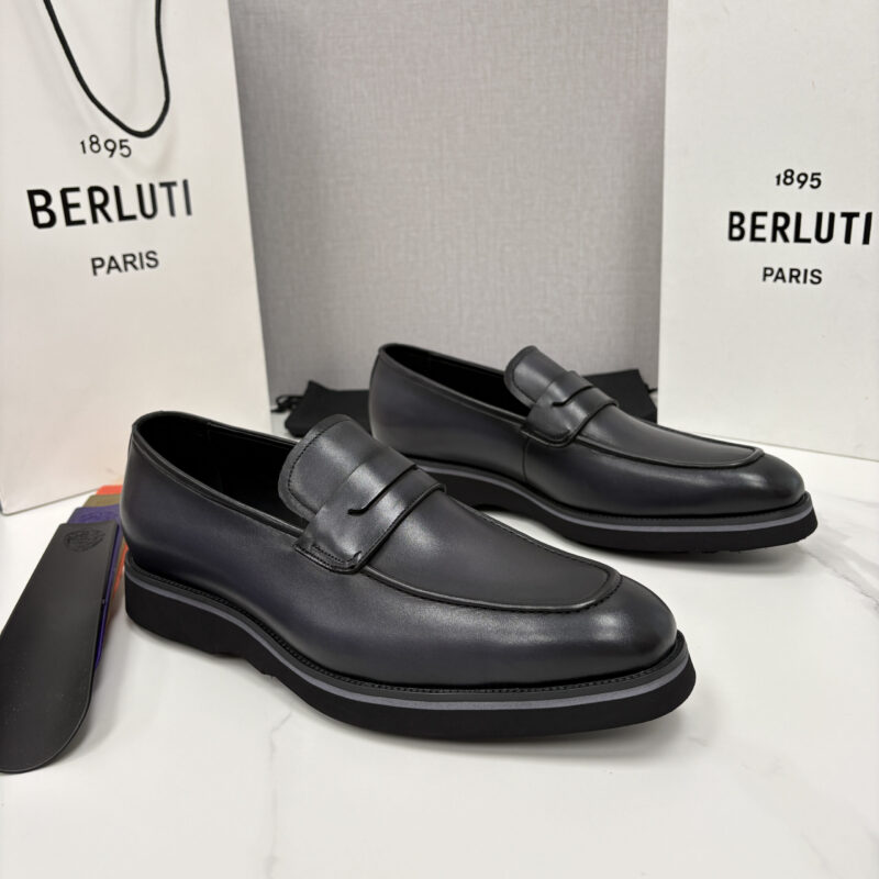 BERLUTI New Alessio皮革乐福鞋鞋