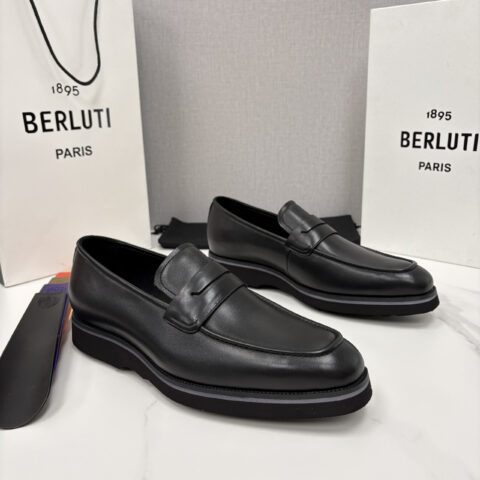 BERLUTI New Alessio皮革乐福鞋鞋
