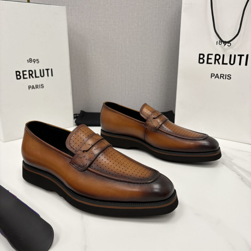 BERLUTI New Alessio皮革乐福鞋鞋