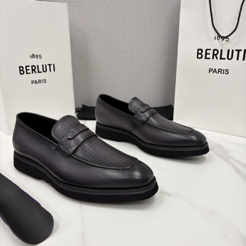 BERLUTI New Alessio皮革乐福鞋鞋