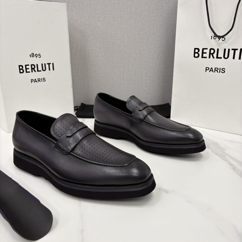 BERLUTI New Alessio皮革乐福鞋鞋