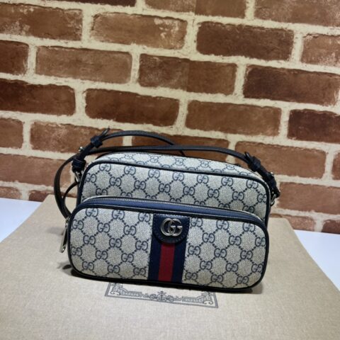 GUCCI 专柜品质，顶级原单货，实物实拍！款号723312蓝胶/蓝猪纹