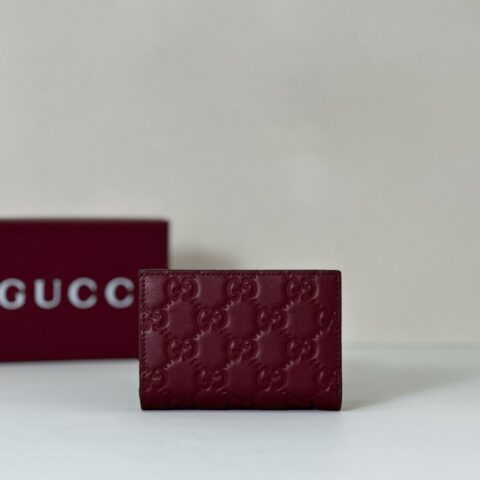 GUCCI 专柜品质，顶级原单货，实物实拍！款号847208酒红压花
