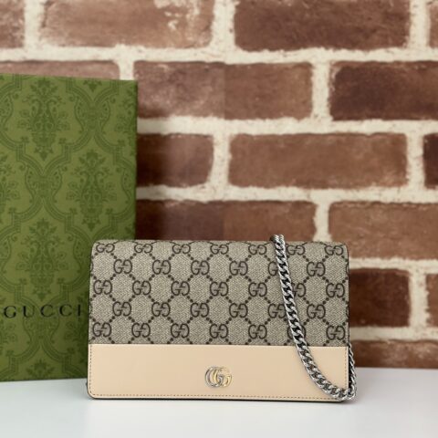 GUCCI 专柜品质，顶级原单货，实物实拍！款号790060啡pvc/浅米色