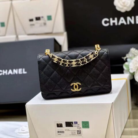 CHANEL 22k 荔枝牛皮woc AP3019