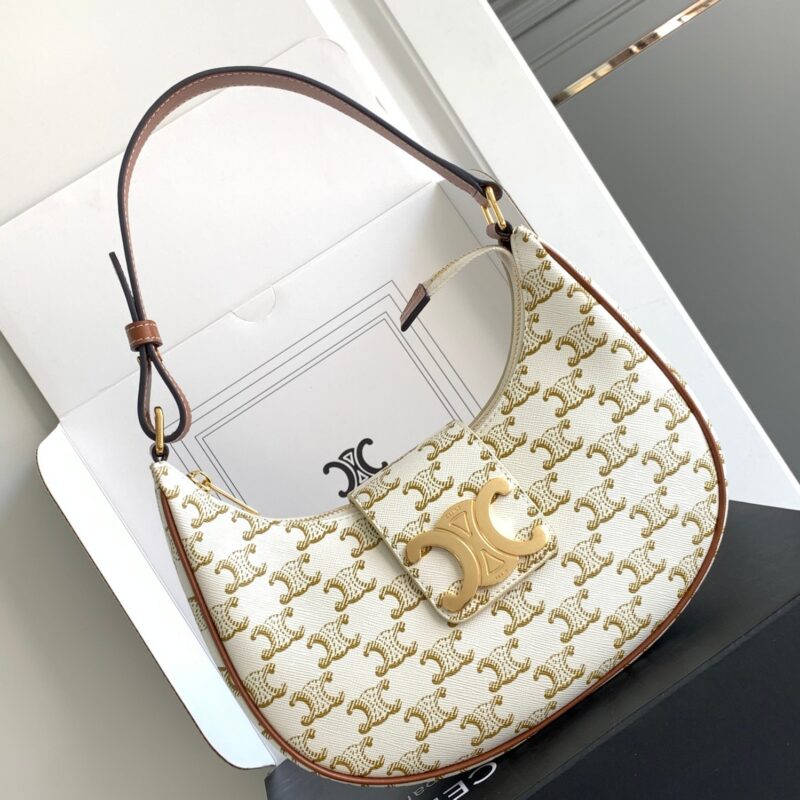 CELINE 新版AVA TRIOMPHE标志印花牛皮革手袋 编号:114492