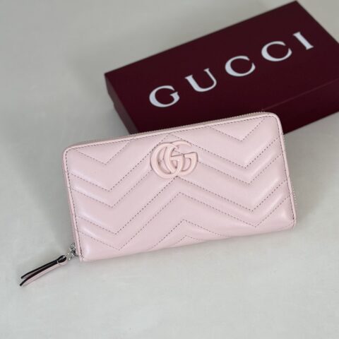 GUCCI 专柜品质，顶级原单货，实物实拍！443123浅粉羊皮(粉G)