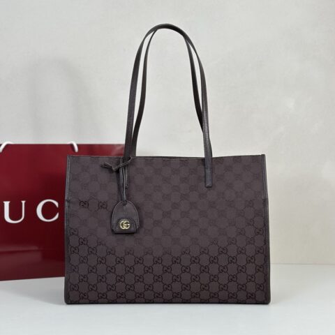 GUCCI 专柜品质，顶级原单货，实物实拍！款号875056深棕帆布