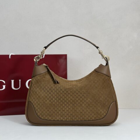 GUCCI 专柜品质，顶级原单货，实物实拍！款号855251棕绒压字