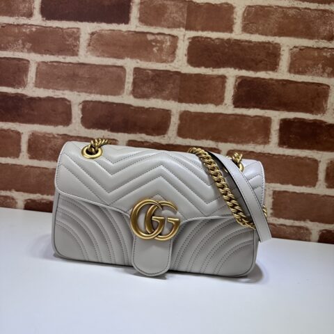 GUCCI 专柜品质，顶级原单货，实物实拍！款号443497浅灰色