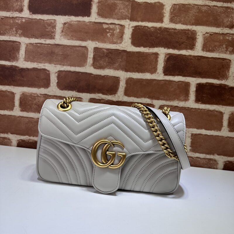 GUCCI 专柜品质，顶级原单货，实物实拍！款号443497浅灰色