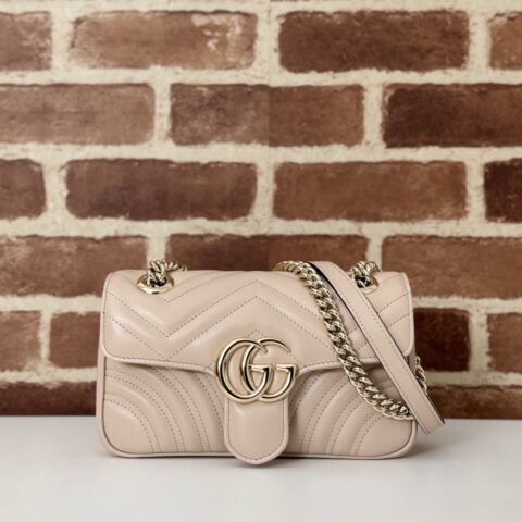 GUCCI 专柜品质，顶级原单货，实物实拍！446744新浅粉色