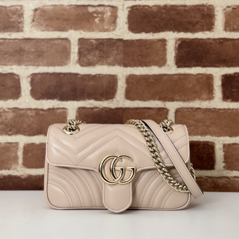 GUCCI 专柜品质，顶级原单货，实物实拍！446744新浅粉色