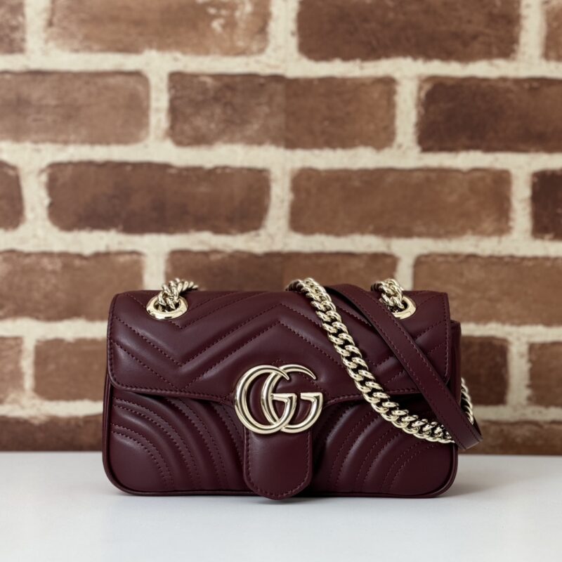 GUCCI 专柜品质，顶级原单货，实物实拍！446744酒红色