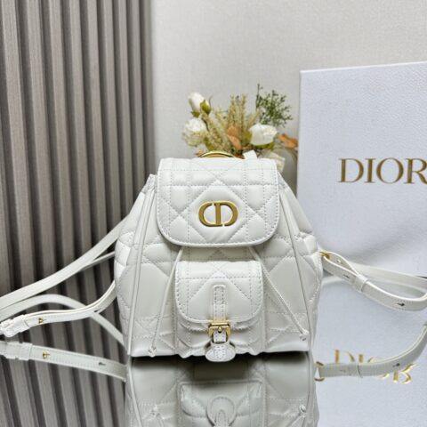 DIOR 全新Caro双肩背包 型号：6302 白色小号