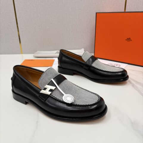 HERMES  Milton 新品男士乐福鞋皮鞋