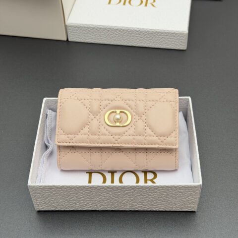 DIOR Jolie Glycine钱包系列 型号：S3102   胭脂粉騰格紋