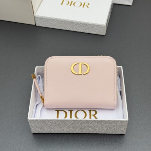 DIOR Montaigne Voysgeur小拉链包系列 型号:S2155 粉色/小牛皮