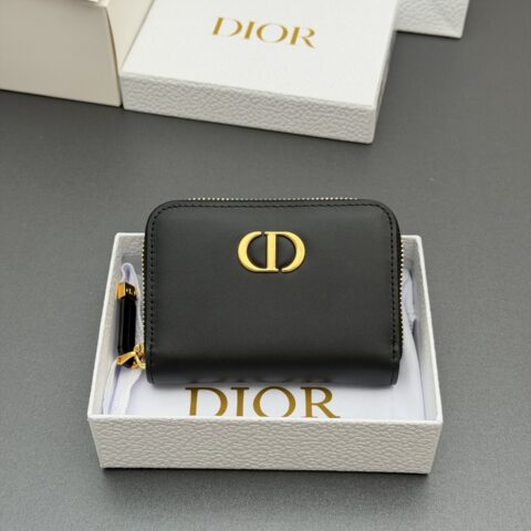 DIOR Montaigne Voysgeur小拉链包系列 型号：S2155  黑色/小牛皮