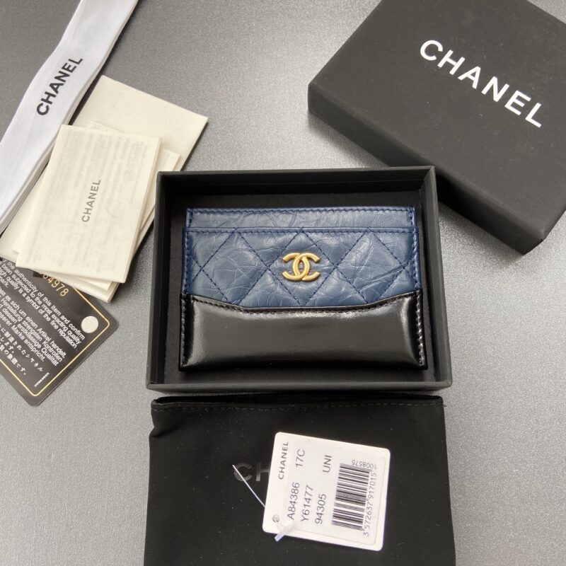 CHANEL 小香进口意大利皮 84386 蓝色金色五金