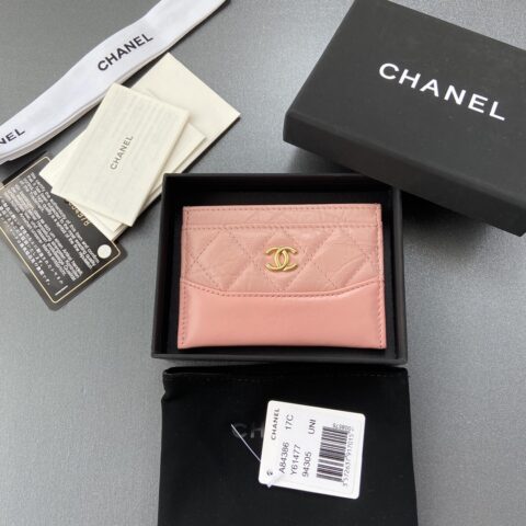 CHANEL  小香进口意大利皮 84386 粉色皮金色五金