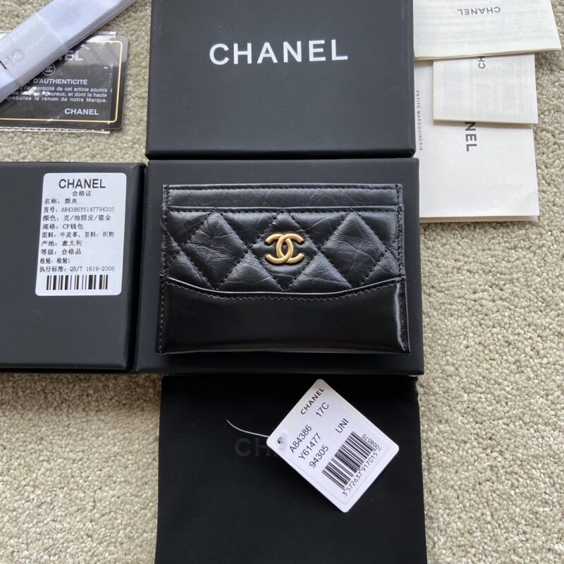 CHANEL 小香进口意大利皮 84386 黑色金色五金