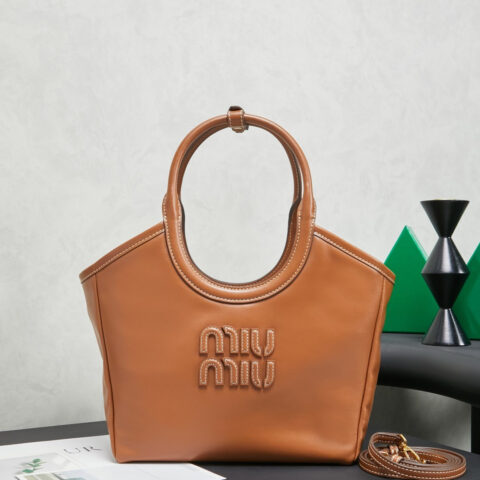 MIUMIU Miu家新款伊势丹限定托特包 5BG288 干邑色