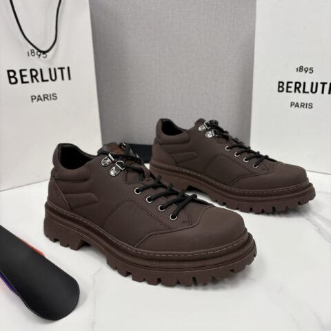 BERLUTI Brunico 厚底皮鞋“貔貅”德比鞋