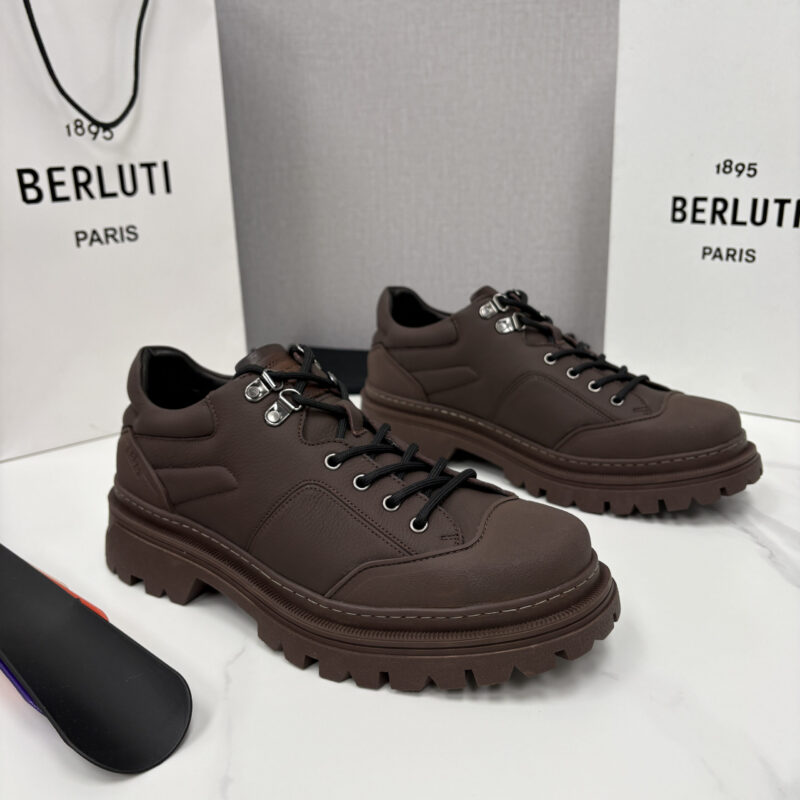BERLUTI Brunico 厚底皮鞋“貔貅”德比鞋