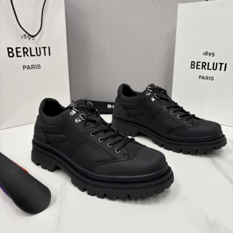 BERLUTI Brunico 厚底皮鞋“貔貅”德比鞋
