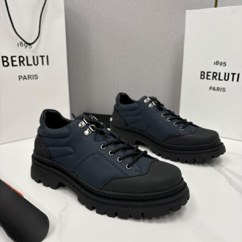 BERLUTI  Brunico 厚底皮鞋“貔貅”德比鞋