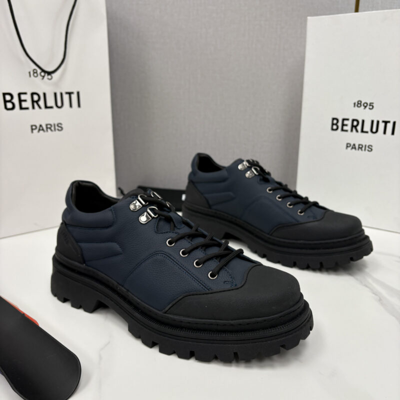 BERLUTI  Brunico 厚底皮鞋“貔貅”德比鞋