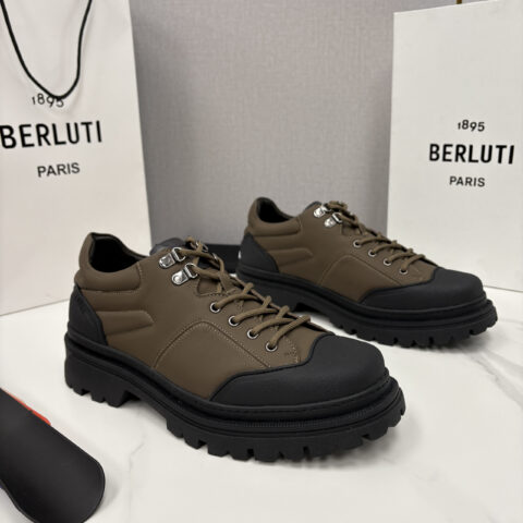 BERLUTI  Brunico 厚底皮鞋“貔貅”德比鞋