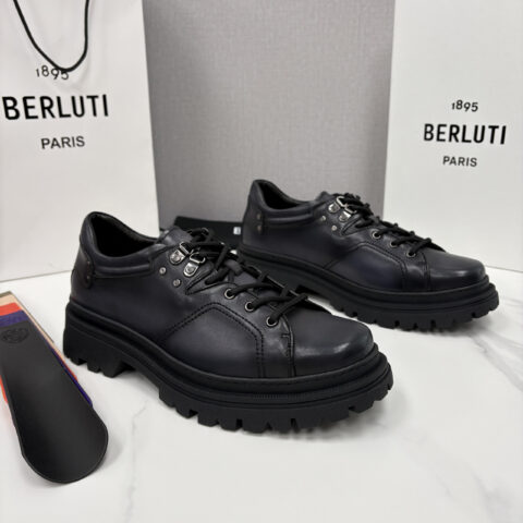 BERLUTI Brunico 厚底皮鞋“貔貅”德比鞋