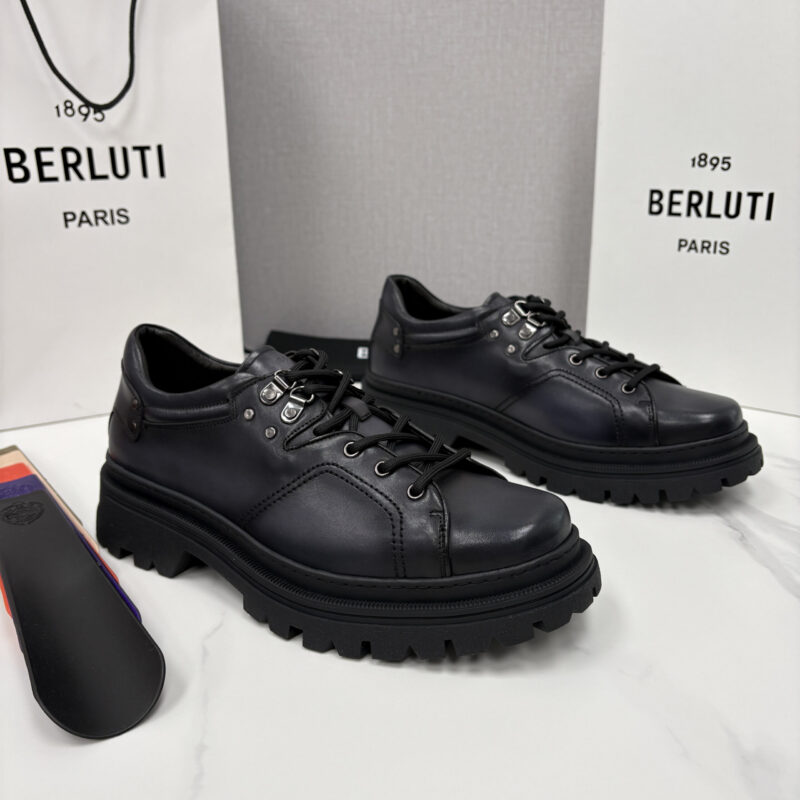BERLUTI Brunico 厚底皮鞋“貔貅”德比鞋